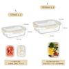 S SALIENT Glass Storage Set of Airtight Oven and Dishwasher for Making Food In Freezing Beige Heat-resistant Containers, 4, Tupperware, Microwave,