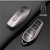 For BYD Song Plus Atto 3 Han EV Tang DM Qin Seal Dolphin Accessories Silver TPU Car Flip Remote Key Case Cover Holder Shell Fob