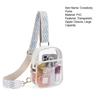 Clear Crossbody Purse Bag with Adjustable Shoulder Strap Zipper Closure Waterproof Phone Glasses Bag for Women