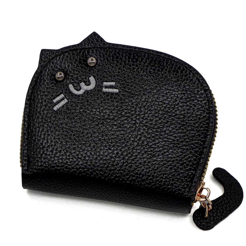Cute Cat Wallet for Women Small Cartoon Coin Purse Multi Card Holder Kawaii Zipper Pocket Money Bag Fashion Accessories