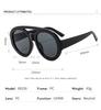 New Women Large Frame Oval Double Bridge Sunglasses UV400 Protection Fashion Designer Eyewear for Summer