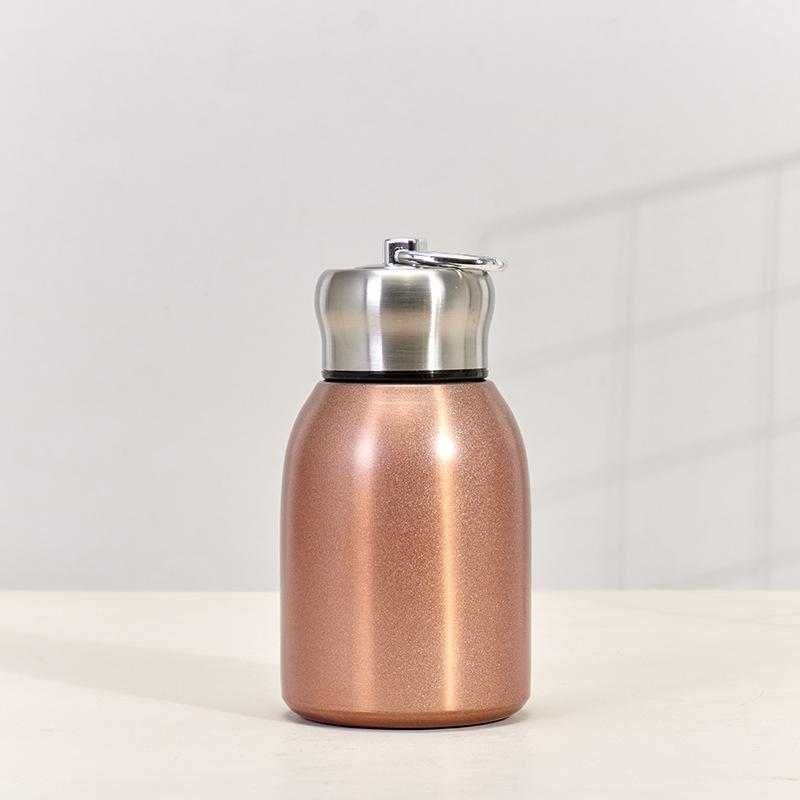 1Pc 300ML Fashion Mini Coffee Vacuum Flasks Lovely Stainless Steel Thermos Portable Travel Water Bottle With Lid Cups