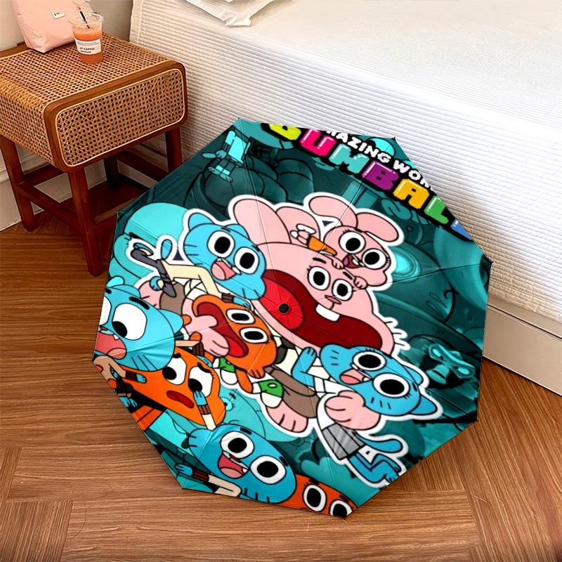 Gumball's World Adventure Automatic Umbrella - Suitable Travel Outdoor Portable Umbrella Birthday Gift Daily Essentials
