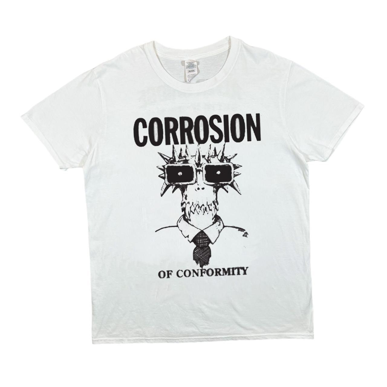Collection Corrosion Of Conformity Band On Tour White Shirt CL1087 S