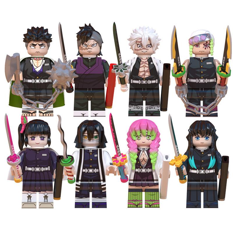 Jeu de Briques de Construction Épée Nichirin Demon Slayer, Accessoire d'Arme Figurine Yoriichi, Nouveau Modèle d'Assemblage Train Infini