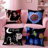 British Postpunk Rock Band TThe Cure Cushion Cover Pillow Case Soft Skin Friendly Fabric  Concealed Zipper