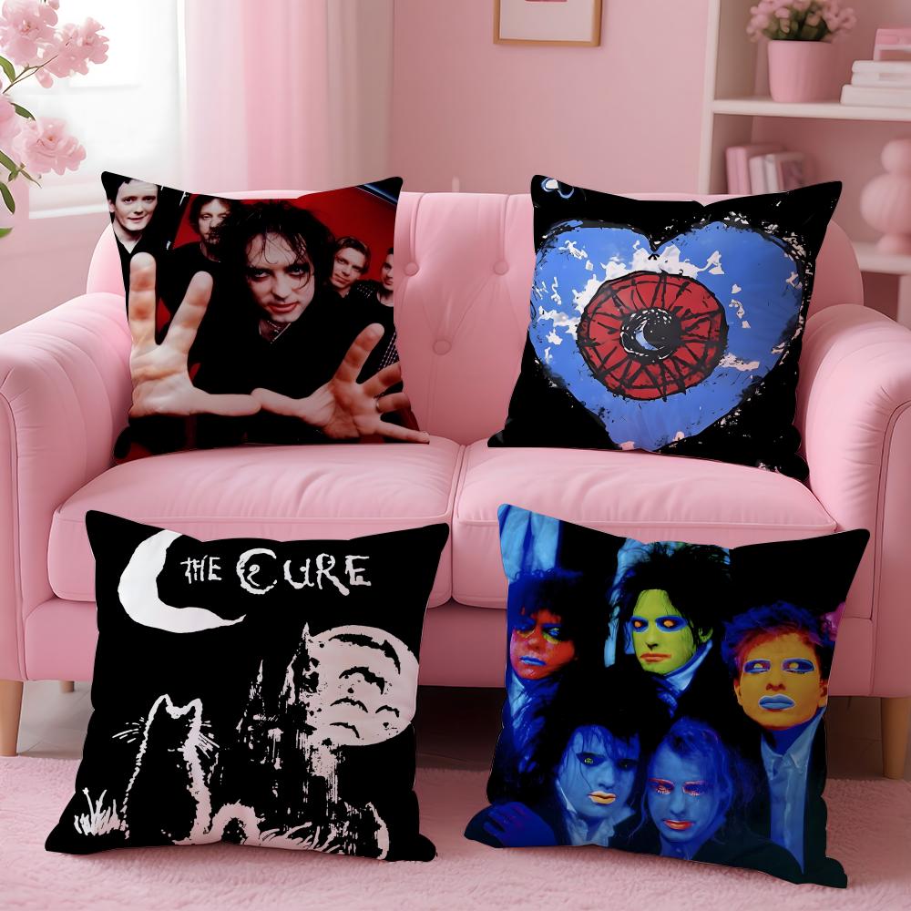 British Postpunk Rock Band TThe Cure Cushion Cover Pillow Case Soft Skin Friendly Fabric  Concealed Zipper
