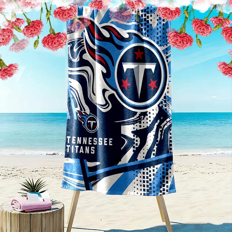Tennessee Titans Print Beach Towel, Large Soft Quick Dry Towel for Beach Camping Swimming