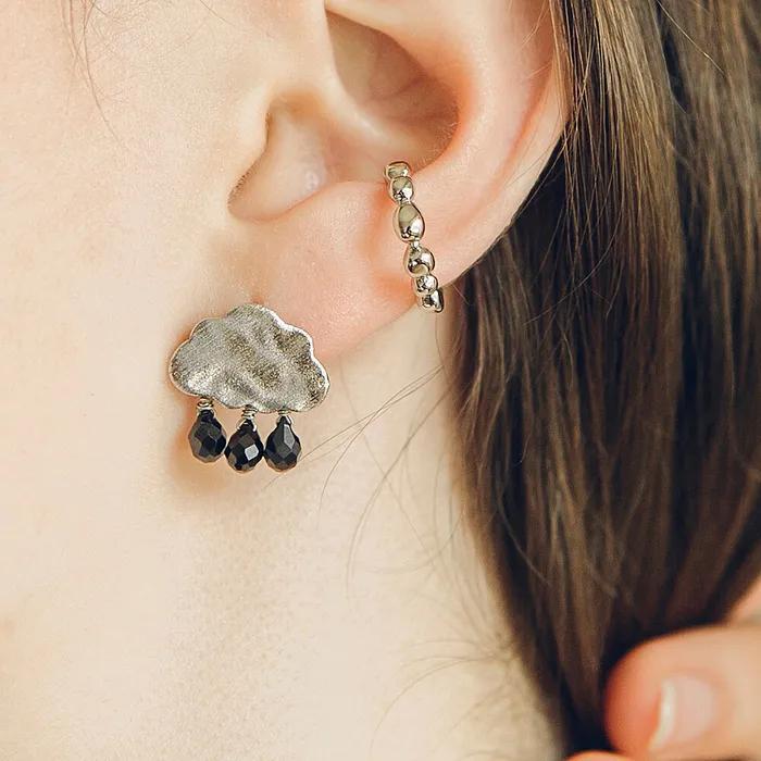 rain cloud earrings (3colors)