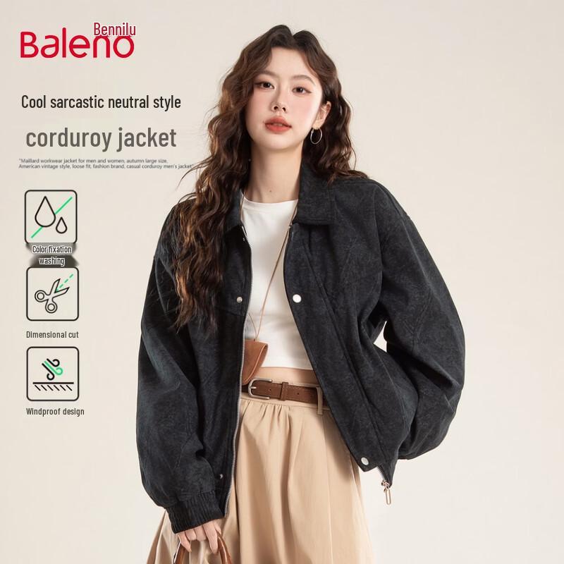 

Женская вельветовая куртка с лацканами Baleno 4XL