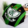 Green Shield Emblem Design Printed Automatic Umbrella, 8-Frame for Travel, camping, Casual Umbrella, Essential Gift for  for family and friends