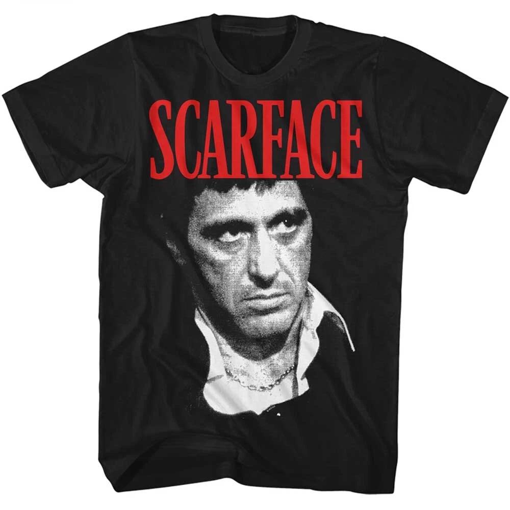 Scarface Movie Tony Montana Big Bust Photo Al Pacino Men s T Shirt 4XL