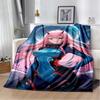 Zero Two Style Cartoon Hiro Sexy Girl DARLING In The FRANXX Flannel Blanket Soft Throw Blanket for Home Bedroom Bed Sofa