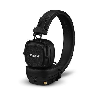 Marshall Major V Kabellose On-Ear-Kopfhörer, Schwarz, Bluetooth, 100 Stunden Wiedergabezeit, Qi-Laden und Anrufunterstützung [Offizielles japanisches Produkt]