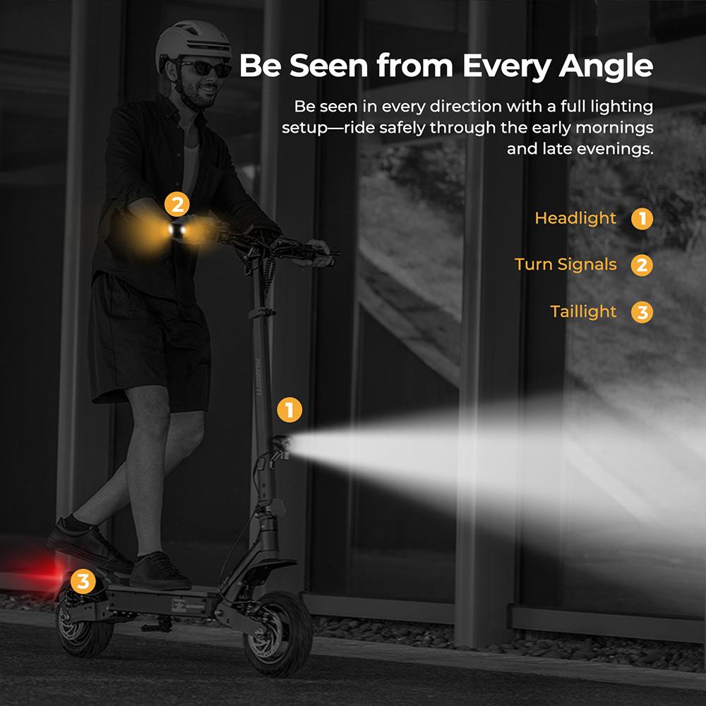 Monopattino Elettrico Ausom L1 ABE 15.6Ah – Autonomia 70km, Motore 930W, Sospensione Integrale, Freni a Disco & Accesso NFC, Certificato ABE