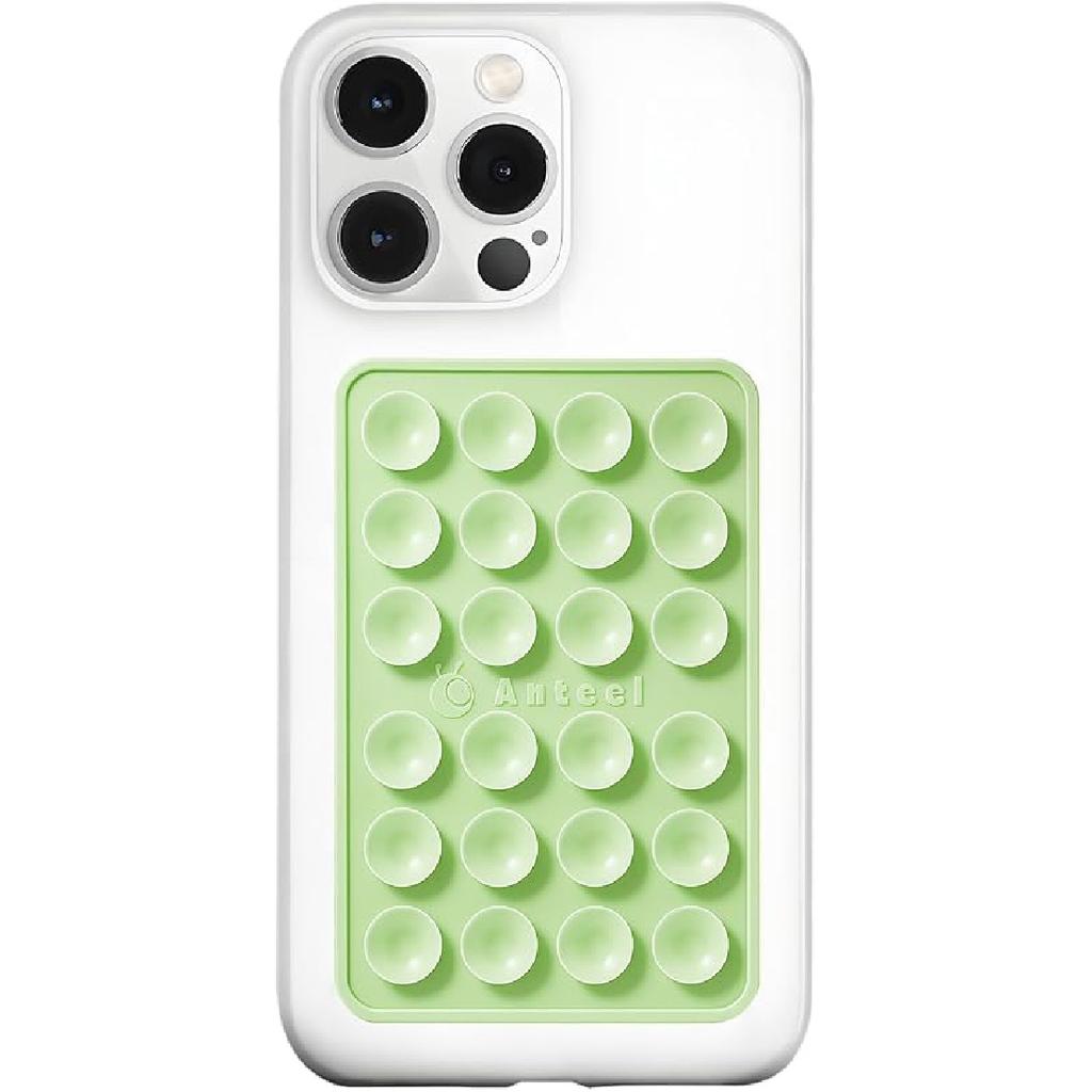 Anteel MAX-Sized Silicone Suction Phone Case Adhesive Mount, Durable, Hands-Free Sticky Phone Holder, Upgraded Thickened and Enhanced Suction Power