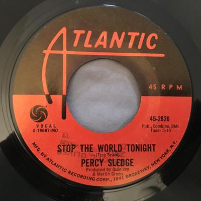 7inch Record PERCY SLEDGE - Stop The World Tonight / That's The 452826 Atlantic 1971 US Soul/Funk Used