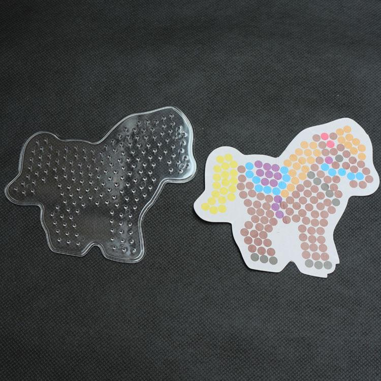 Yantjouet 5mm Mini Pegboard Animal Board Transparent Template Board DIY Pixel Art Figure Material Hama Perler Beads For Children