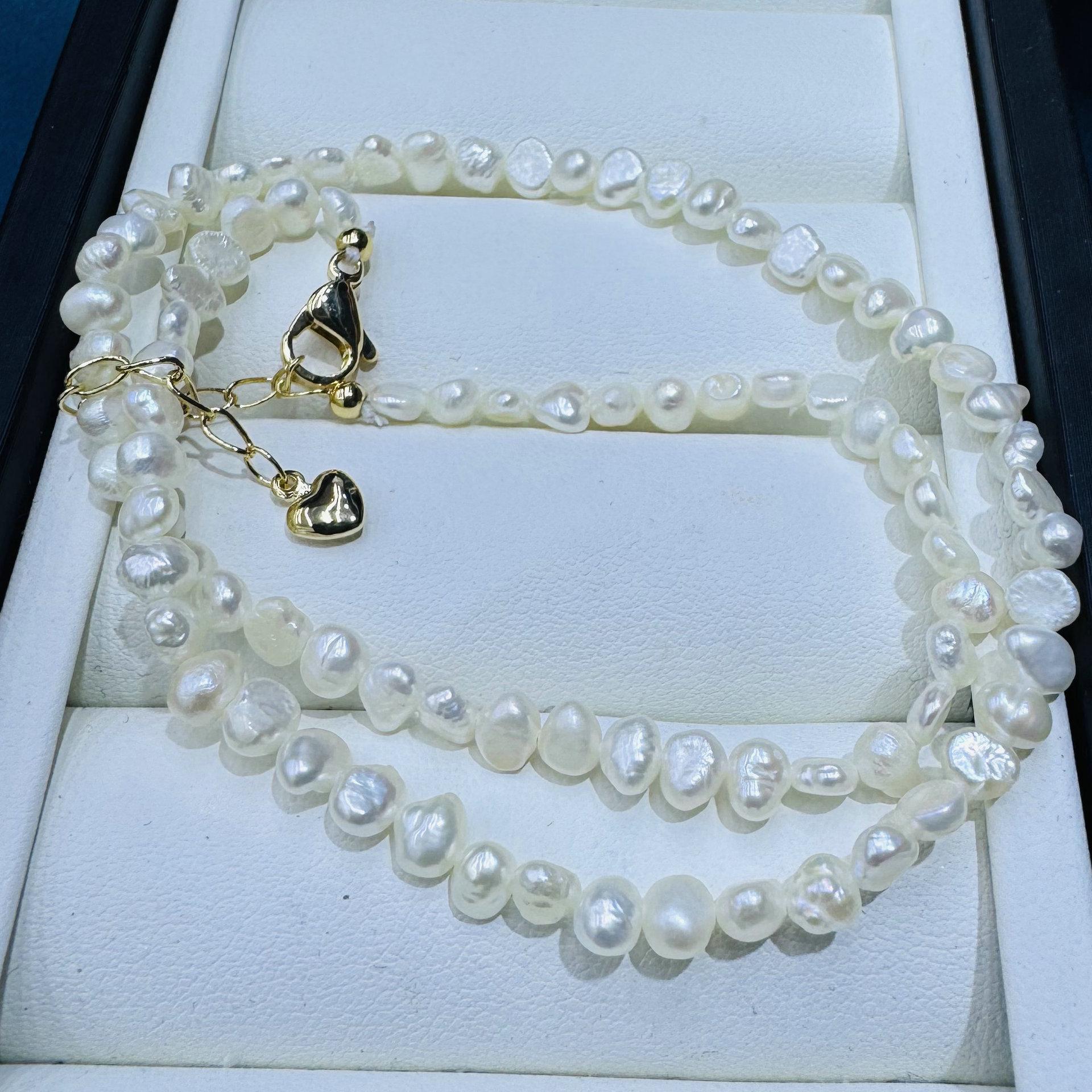 4-5mm Stackable Baroque Pearl Wheat Ear Necklace - French Light Luxury Niche Style