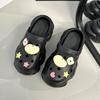 Fashion versatile and breathable cute bag head cool slippers 2025 summer and autumn new thick-soled hole shoes for women