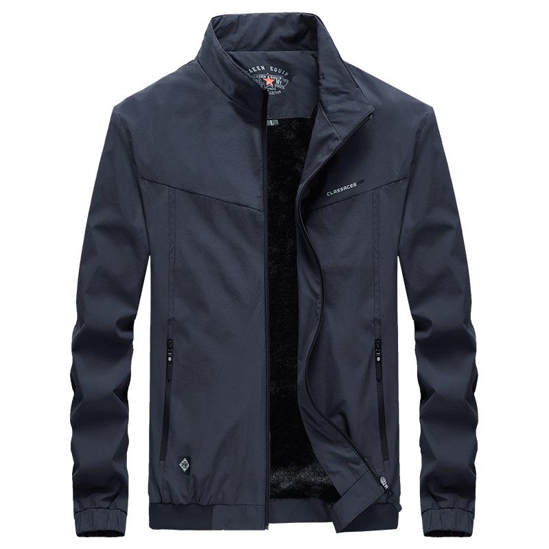 Men's new outdoor stretch fleece jacket jacket autumn new stand-up collar casual jacket
