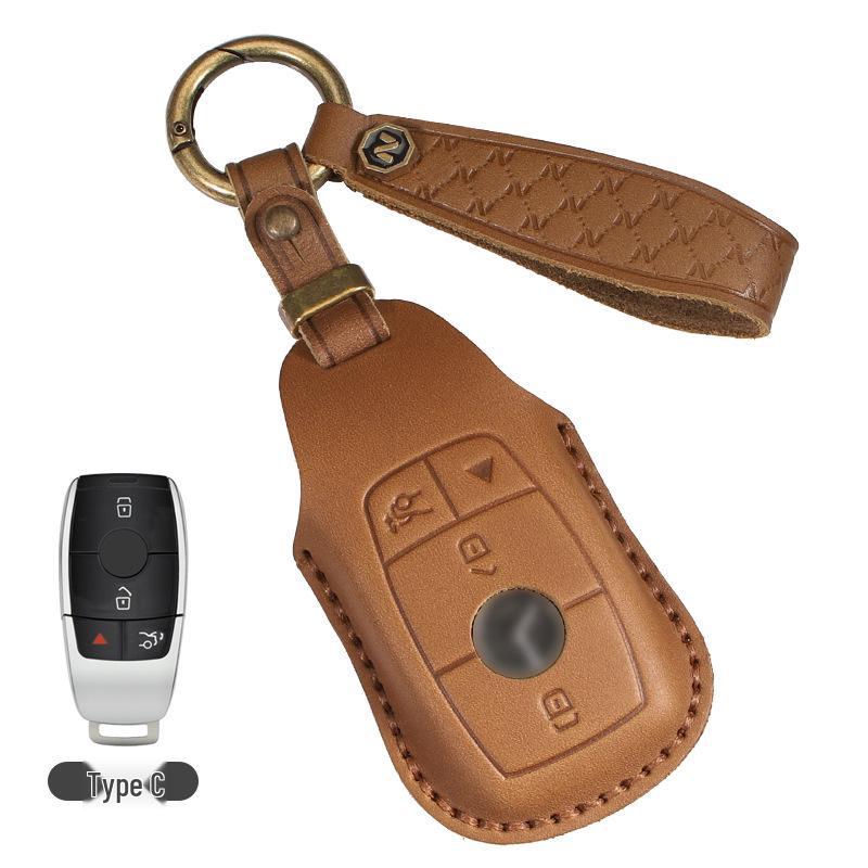 Mercedes-Benz Genuine Leather Key Case for C260L/E300L/GLC300L/A200L/GLE/GLB/GLA Models