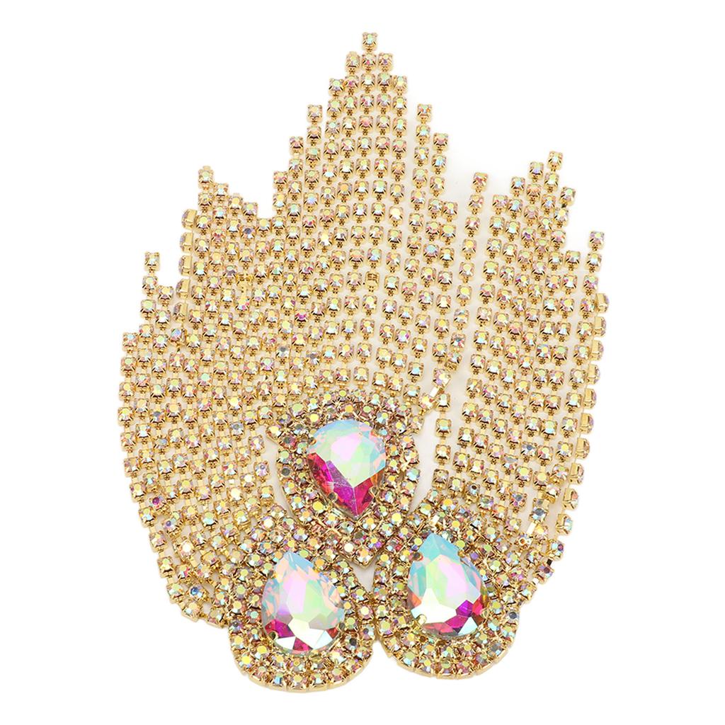 Strass Quaste Schulter Epaulette Dekorative Schulterklappe Abzeichen DIY Exquisite Quasten Epaulette für Party Golden