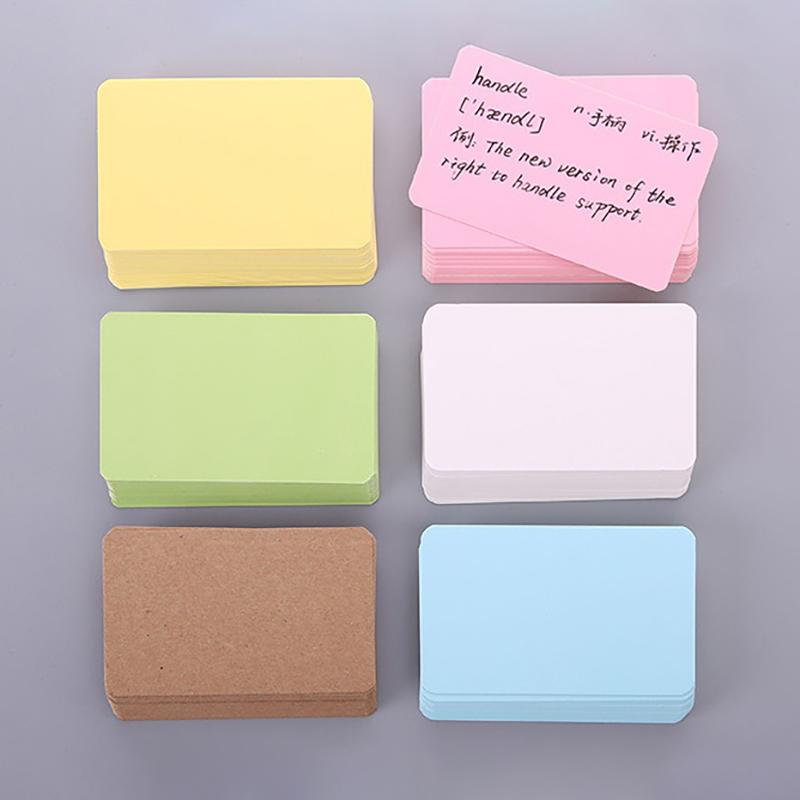 

100Pcs Kraft Бумажная карта Пустая визитная карточка Сообщение Спасибо Карточка Написание карты