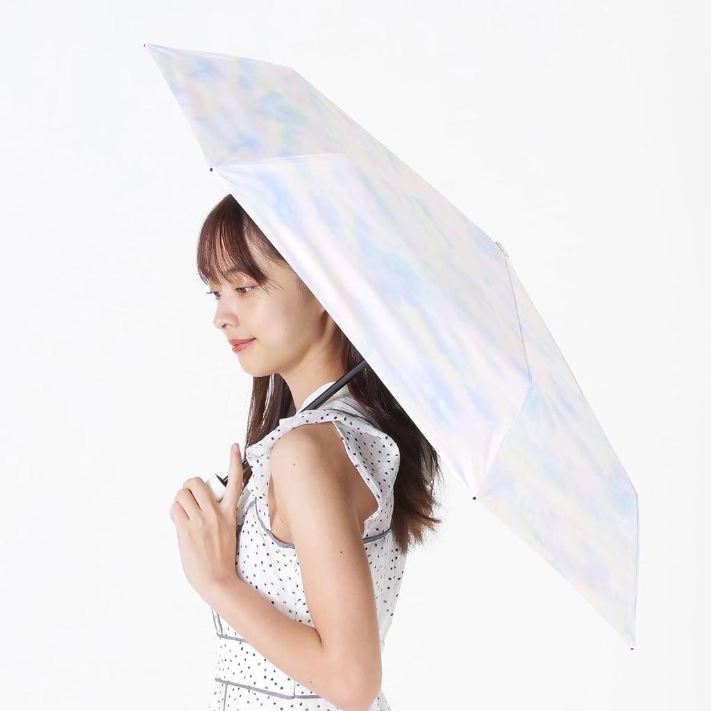 nifty colors Automatic Folding Umbrella Shade Cloud Mini 50 100% UV Cut Light Weight Portable Sun & Rain Compact Sunshade Umbrella Pink 2490PK