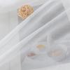 Elegant Semi-Transparent White Polyester Curtains for Living Room and Bedroom