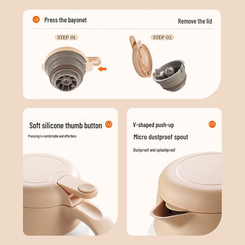 Supor 1.0L Vacuum Insulated Tea Pot with Infuser