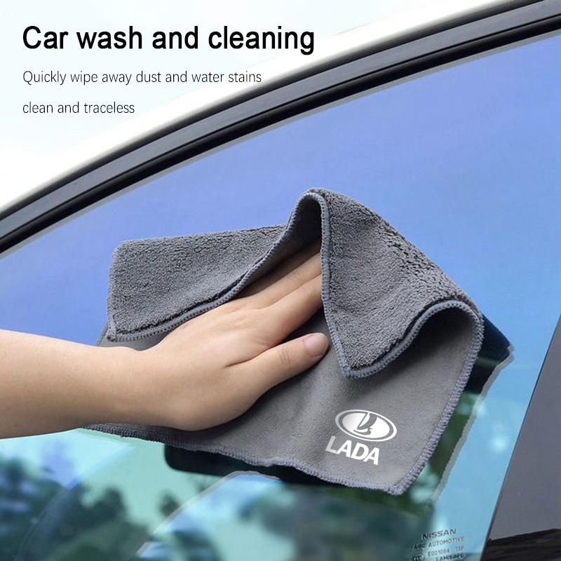 Microfiber Towel Car Cleaning Care Accessories For Lada Vesta Niva Samara Kalina Largus Priora Xray Granta Cross