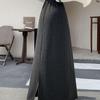Fluffy Thickened A-Line Wool Skirt for Women - Autumn/Winter 2025, Slimming Mid-Length for Pear Shapes