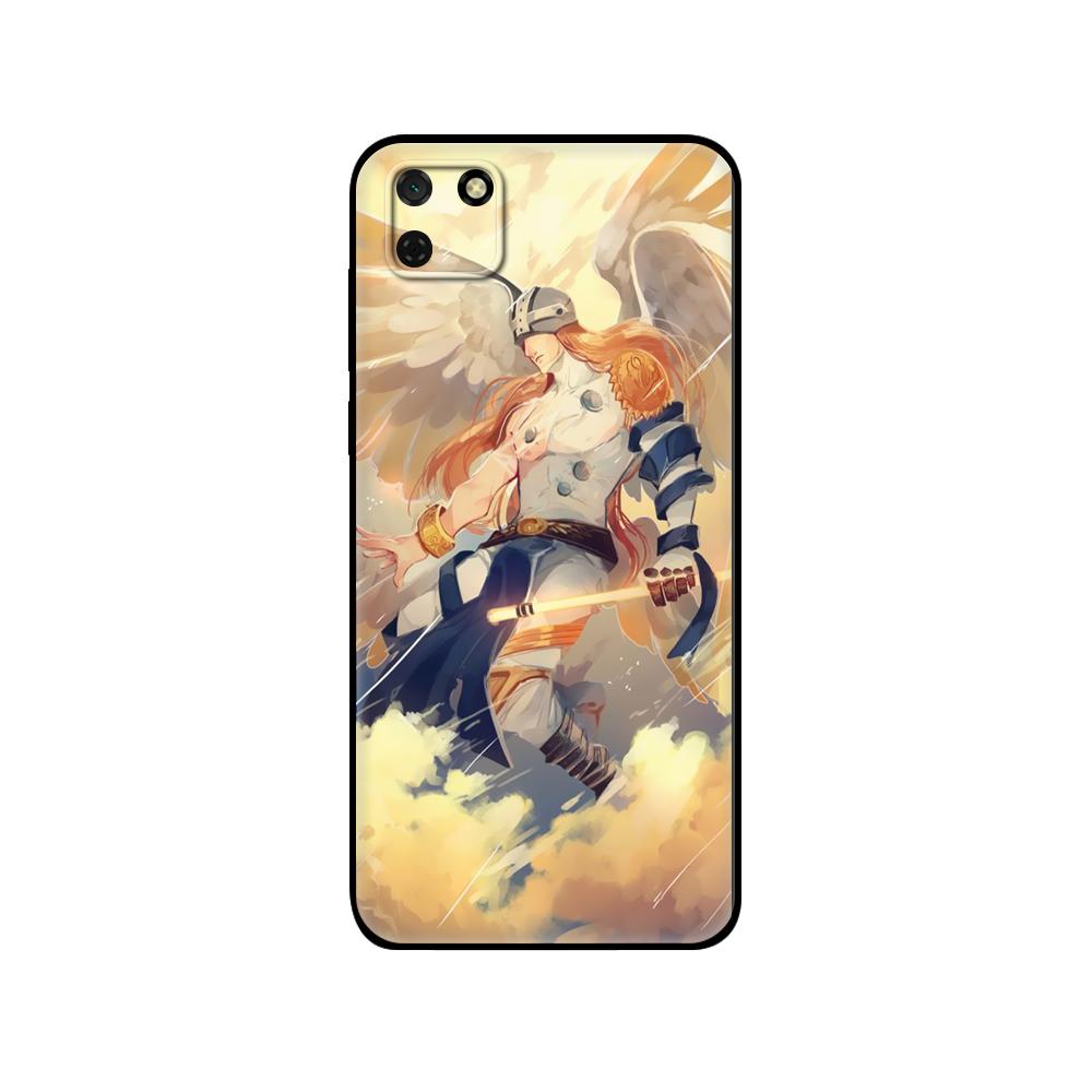 Schwarze TPU-Hülle für Huawei Y9S Y6S Y8S Y5P Y7P Y8P Hülle für Huawei Y5 lite Prime 2018 Y6 2019 Cover Japanisches Anime Digimon