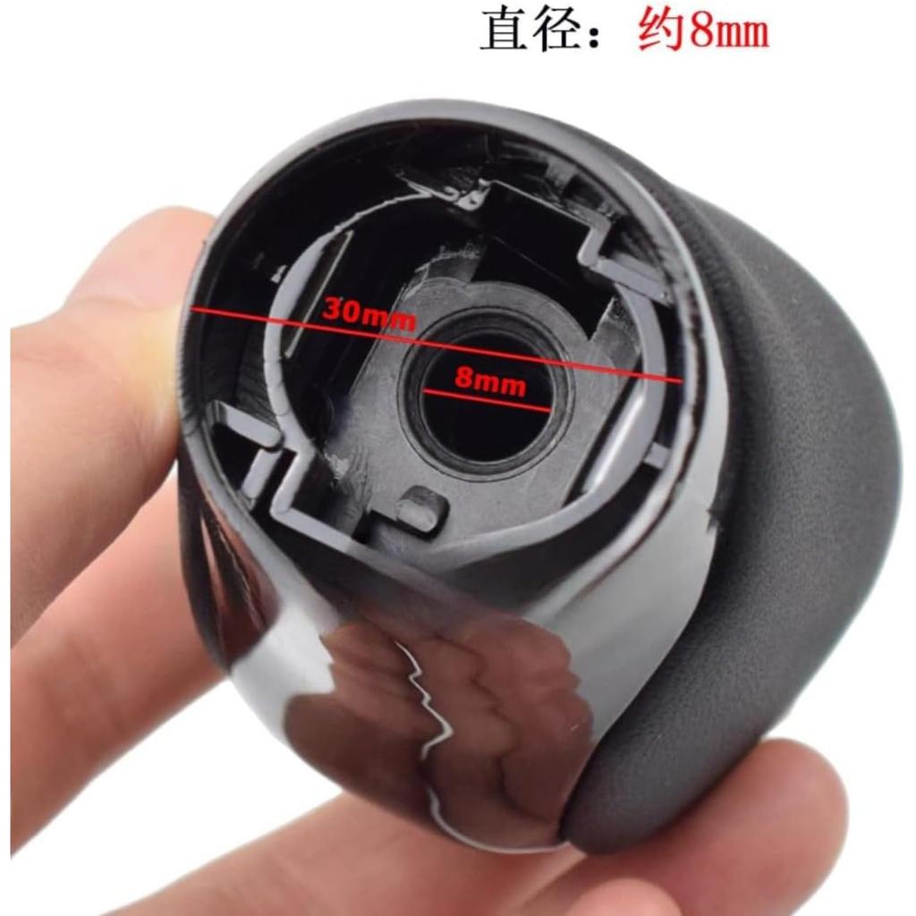 SSZY Carbon Black Leather Gear Shifter Hand Ball Gear Knob Gear Shift Knob Shifter