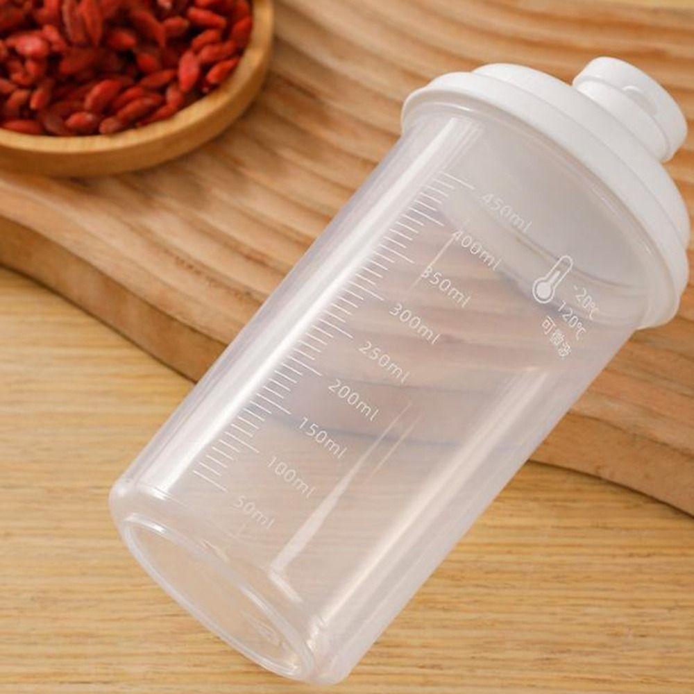 3 шт. Пластикова пляшка для переливання 450 мл, герметична, прозора, портативна склянка для води зі шкалою, нагрівається, бак для порошку мийного засобу, подорожі