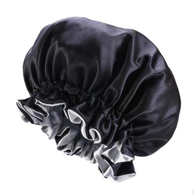 Doppellagige Satin-Schlafhaube Extra Große Nachtmütze für Frauen Mädchen