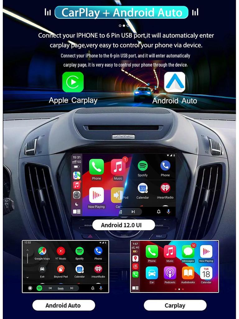 Nissan X Trail 07-15 Car GPS Navigation with Android, Bluetooth, Reversing Camera, and Carplay Compatibility