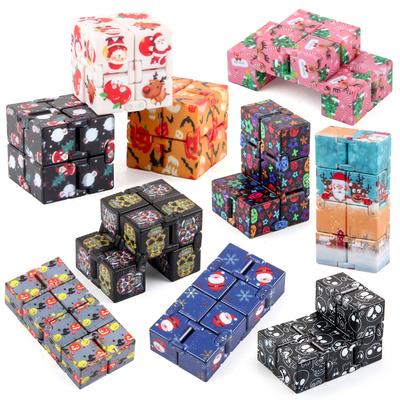 Yeni Tuhaf Dekompresyon Sonsuz Rubik Küpü Noel Cadılar Bayramı Rubik Küpü Oyuncak, Cep Çevirme 10 Parmak Rubik Küpü