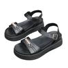 Fashion 2025 Fashion Buckle Strap Women's Sandals Summer Metal Decoration New Casual Plus Size Comfortable Open Toe Platform Sandals