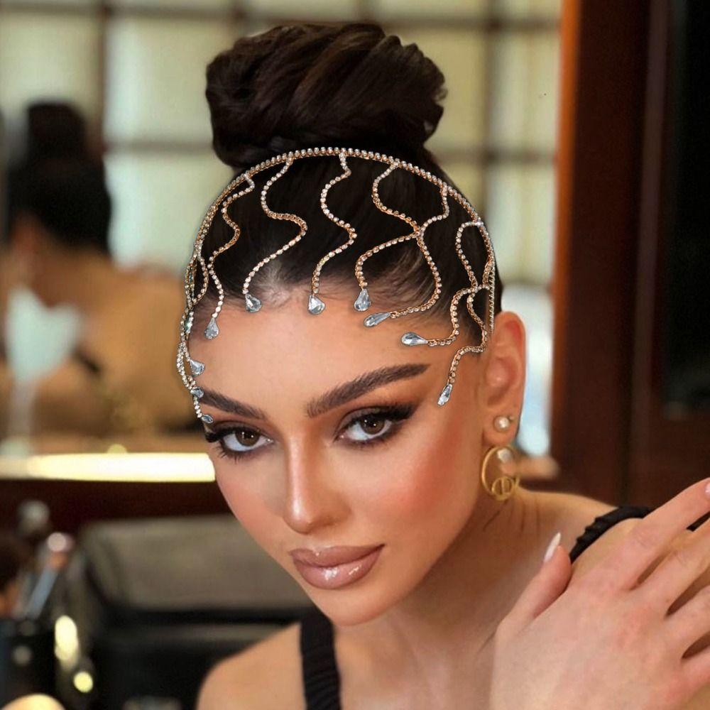 Hair Accessories Bride Crown Snake Crystal Tiara Vintage Bend Rhinestone Headband  Wedding