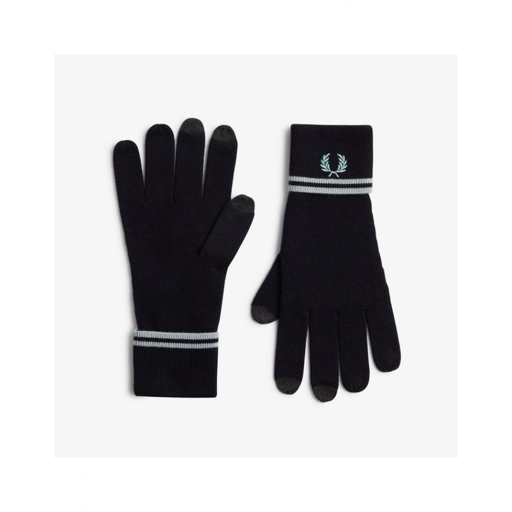 

Fred Perry Twin Tip Merino Wool Glove Navy Silver Blue Cfpu2439151 L51 Free