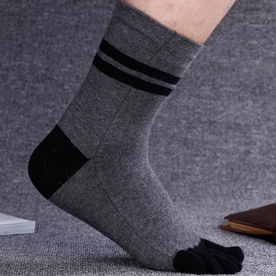 Socks Breathable Thicken Men Sports Running Five Finger Toe Socks for Home