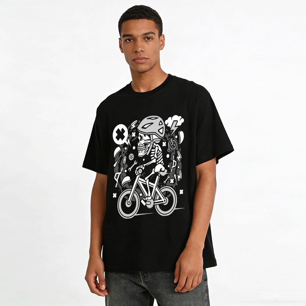 Cycling Enthusiast Print T-Shirt Bike Repair Element Outdoor Top Pure cotton T-shirt
