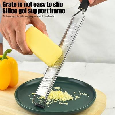 Kitchen Grater 304 Stainless Steel One-Piece Molding Cheese Lemon Zester with Anti-Slip Handle Multi-Function Nutmeg Ginger Grater