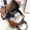 Damen Anti-Diebstahl-Rucksäcke für Studenten, braune Schultaschen für Mädchen im Teenageralter, wasserdichter Vintage-Laptop-Leder-Rucksack, großer Reiserucksack