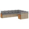 VidaXL Garden Lounge Set with Cushions 9 Pcs, Patio Sofas, Patio Furniture Set, Outdoor Furniture, Beige 3260386