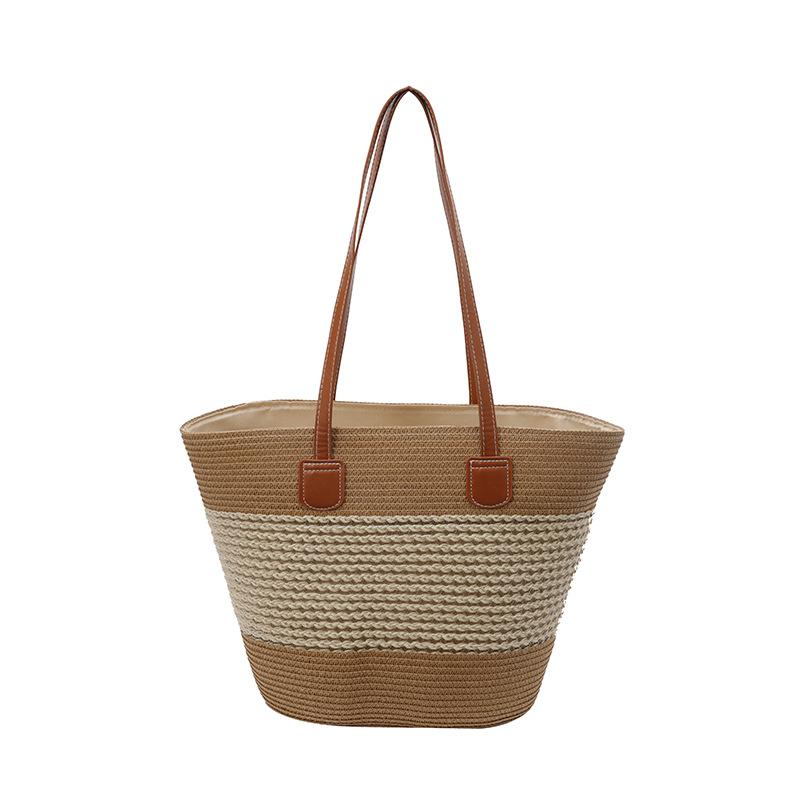 Versatile Woven Bag Women's Summer New Straw Woven Bag Fashion Beach Bag High-end Single Shoulder Tote Bag Tide