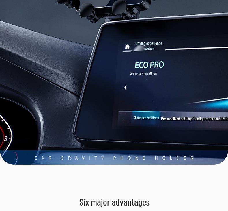 Kompatybilny z BYD Qin PLUS, Han, Tang, Yuan: Grawitacyjny uchwyt samochodowy na telefon do nawigacji i oglądania ekranu.