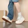 Sheepskin version~ thick-soled inner height-increasing canvas women's shoes, small white shoes, low-top autumn and winter new star casual board shoes